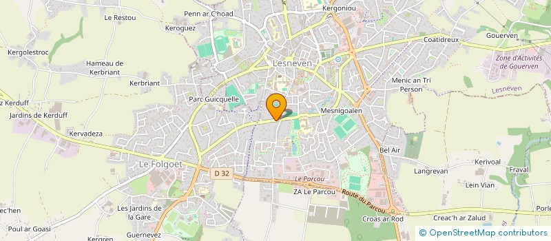 localisation de l'entreprise INDIVISION CADOUR PORHEL  LESNEVEN