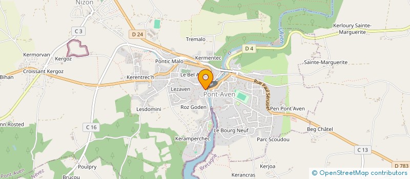localisation de l'entreprise INDIVISION CAILLAUD à PONT-AVEN