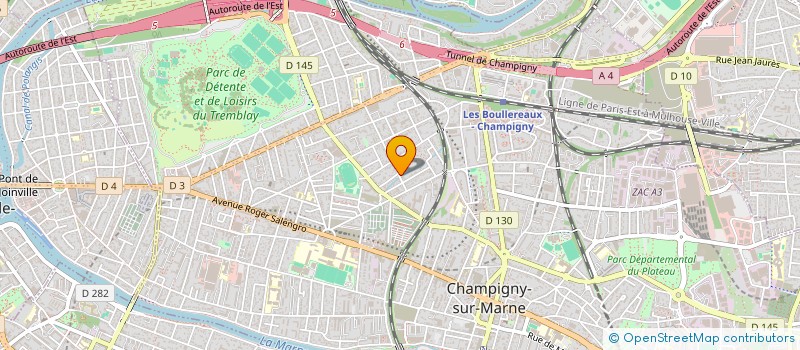 localisation de l'entreprise INDIVISION CAROLINE POQUET EPOUSE MICHAUD ET BERNARD MICHAUD à CHAMPIGNY-SUR-MARNE