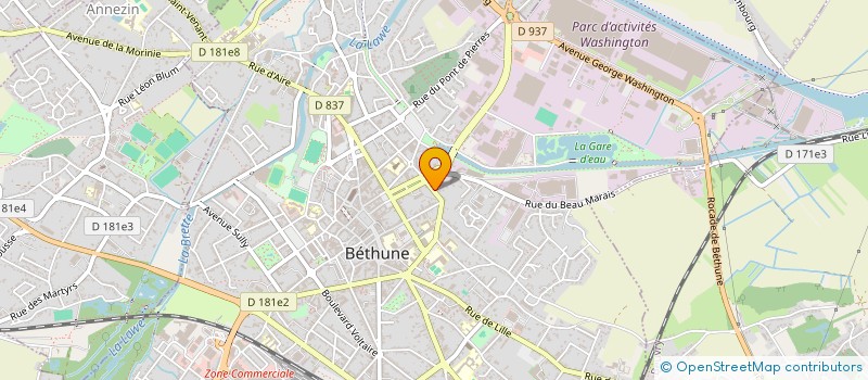 localisation de l'entreprise INDIVISION CARPENTIER à BETHUNE