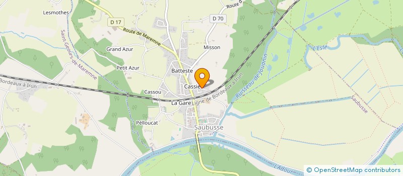 localisation de l'entreprise INDIVISION CASSIET  SAUBUSSE