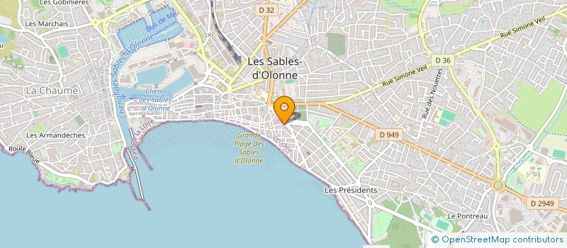 localisation de l'entreprise INDIVISION CAZENOVE BISSON à LES SABLES D'OLONNE
