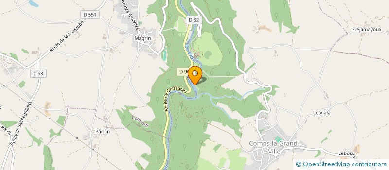 localisation de l'entreprise INDIVISION CAZOR JEAN CLAUDE  COMPS-LA-GRAND-VILLE