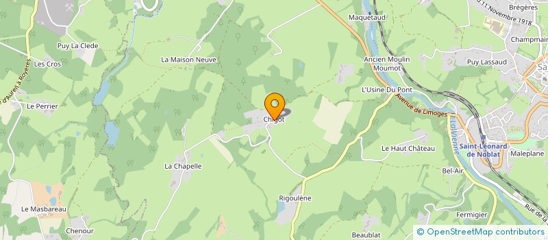 localisation de l'entreprise INDIVISION CHAHIER MARCEL ET ALBERT à ST-LEONARD-DE-NOBLAT