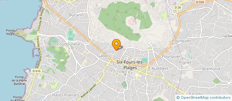localisation de l'entreprise INDIVISION CHAMBERLAND & BRUN à SIX-FOURS-LES-PLAGES