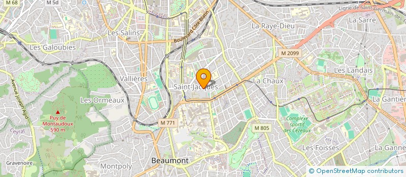 localisation de l'entreprise INDIVISION CHAMPOMMIER - COUTARD  CLERMONT-FERRAND