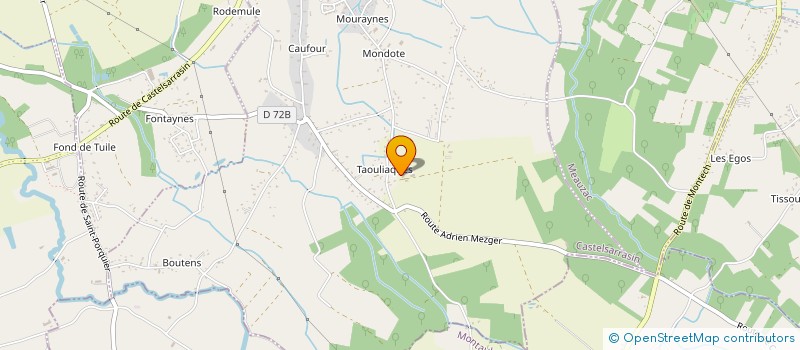 localisation de l'entreprise INDIVISION CHARBONNEAU MERRER  LABASTIDE-DU-TEMPLE