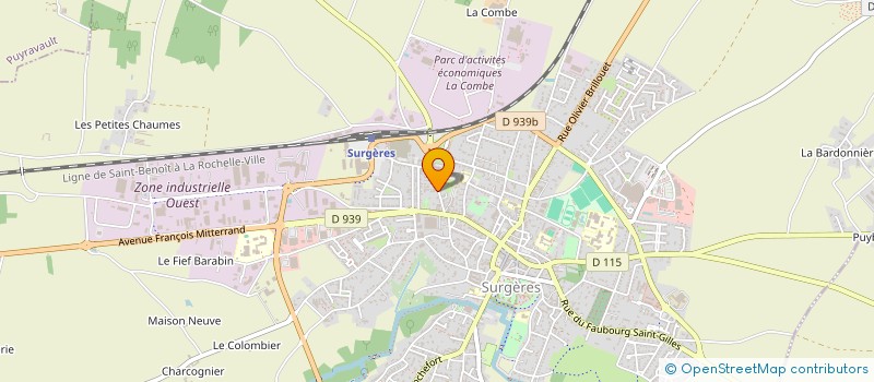 localisation de l'entreprise INDIVISION CHOGNOT FRERES  SURGERES