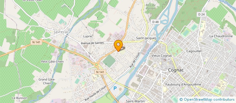 localisation de l'entreprise INDIVISION CHUBURU JALOUX à COGNAC