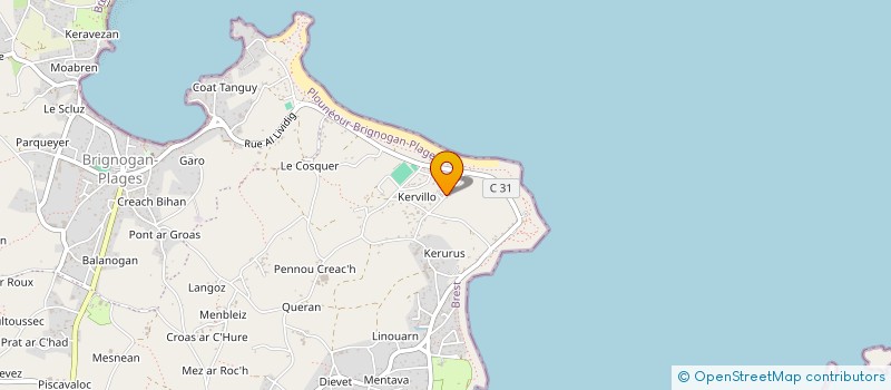 localisation de l'entreprise INDIVISION CLOATRE ET COLVEN  PLOUNEOUR-BRIGNOGAN-PLAGES