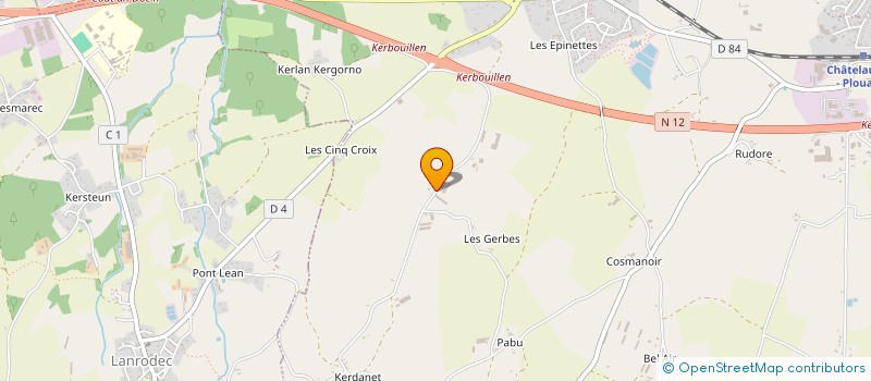 localisation de l'entreprise INDIVISION COLLET  CHATELAUDREN-PLOUAGAT