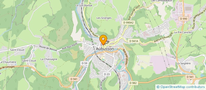 localisation de l'entreprise INDIVISION COLSON à AUBUSSON