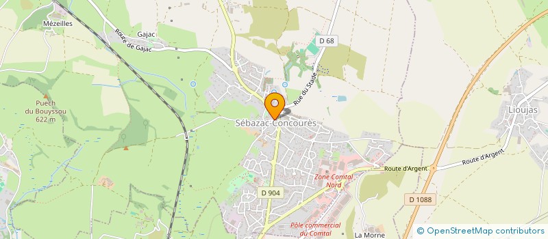 localisation de l'entreprise INDIVISION  CONDAMINES  SEBAZAC-CONCOURES