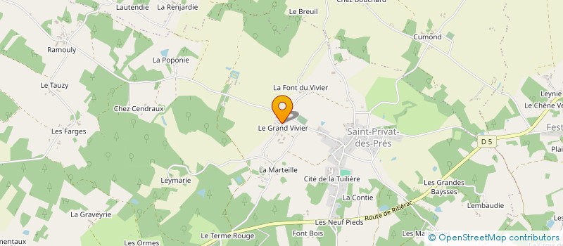 localisation de l'entreprise INDIVISION CONDEMINE  SAINT PRIVAT EN PERIGORD