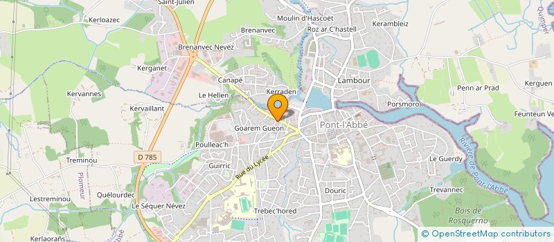 localisation de l'entreprise INDIVISION CORCUFF BOSSER  PONT-L'ABBE