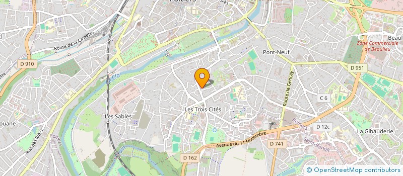 localisation de l'entreprise INDIVISION CORDIER - BACHELLEZ  POITIERS