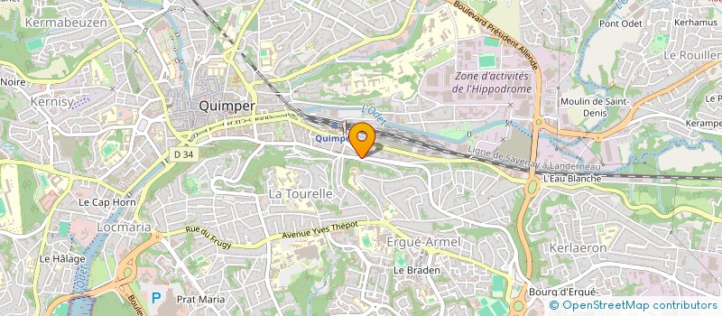 localisation de l'entreprise INDIVISION CORDONNIER GALLIOU à QUIMPER