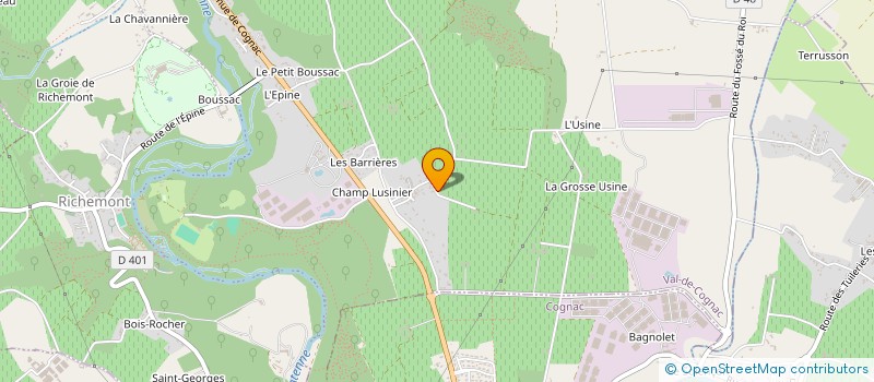 localisation de l'entreprise INDIVISION COTE  VAL-DE-COGNAC