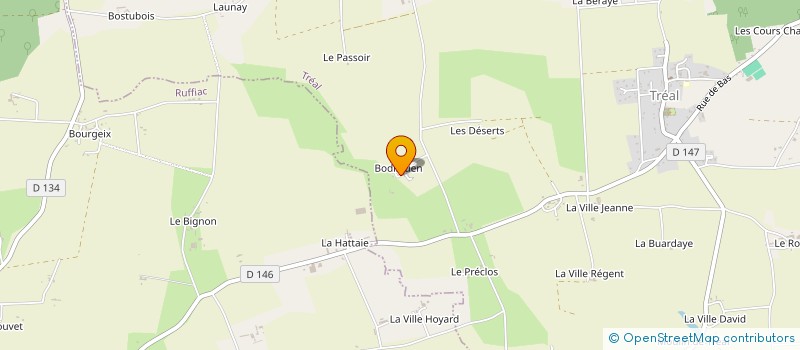 localisation de l'entreprise INDIVISION COUEFFARD ANNEE  TREAL