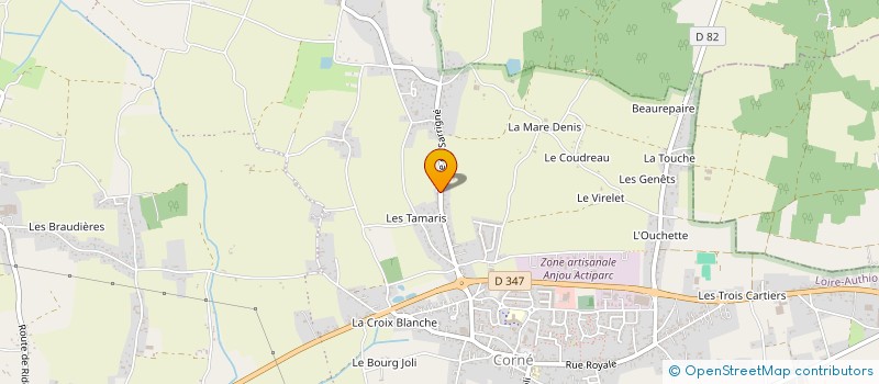 localisation de l'entreprise INDIVISION COUPRY  LOIRE-AUTHION