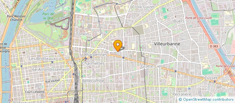 localisation de l'entreprise INDIVISION COURT SOUBEYRAND  VILLEURBANNE