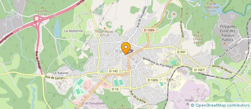 localisation de l'entreprise INDIVISION COUTURON  EGLETONS