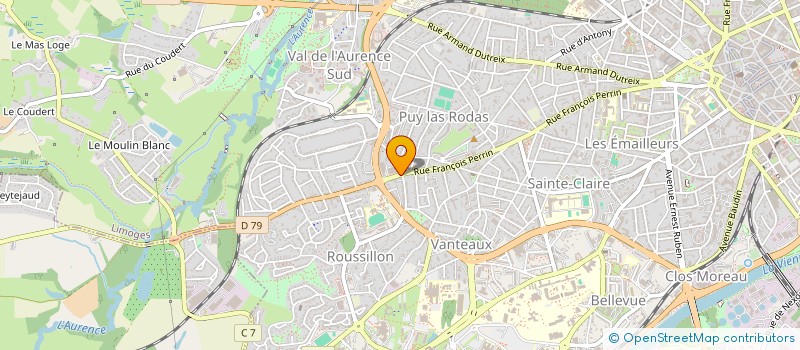 localisation de l'entreprise INDIVISION COUVIN PERET à LIMOGES