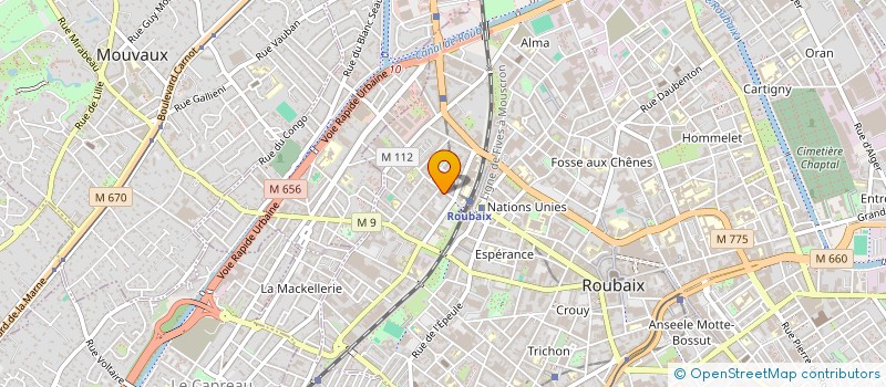 localisation de l'entreprise INDIVISION CREPY FRESNOY  ROUBAIX