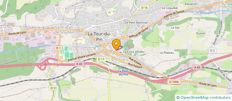 localisation de l'entreprise INDIVISION CUGNET PALISSE  LA TOUR-DU-PIN