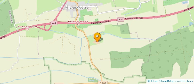 localisation de l'entreprise INDIVISION DE BAUDINET DE COURCELLES à VILLE-EN-WOEVRE