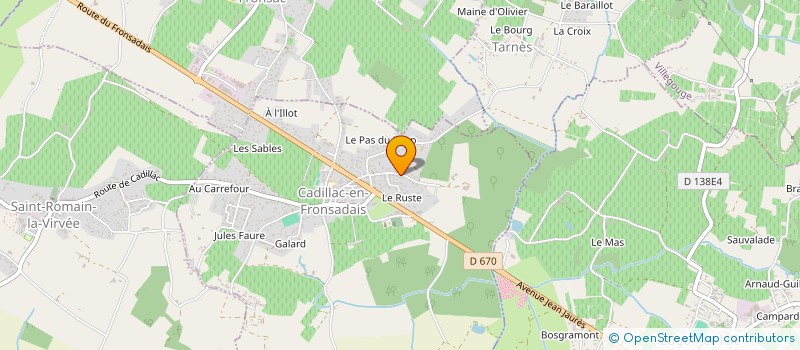 localisation de l'entreprise INDIVISION DE MONTARDY DE ROCQUIGNY  CADILLAC-EN-FRONSADAIS