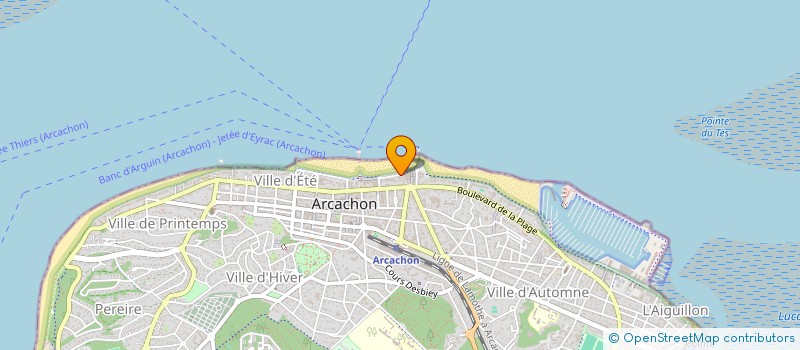 localisation de l'entreprise INDIVISION DEBEURE JULIE ET DUPOUY CHARLES  ARCACHON