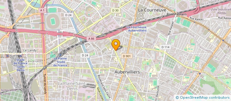 localisation de l'entreprise INDIVISION DECOENE - XIANG  AUBERVILLIERS