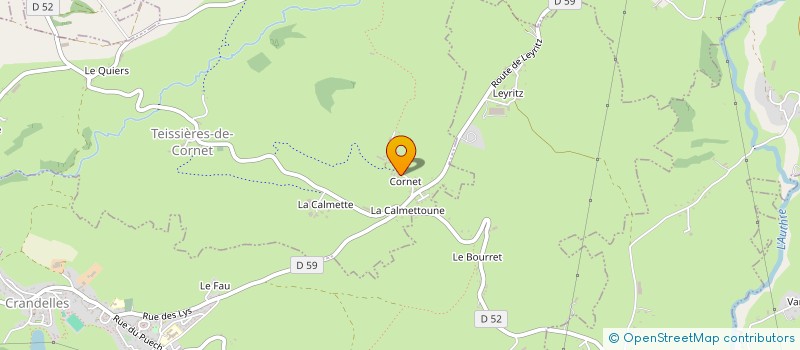 localisation de l'entreprise INDIVISION DELPUECH HUBERT ET LAURENT à TEISSIERES-DE-CORNET