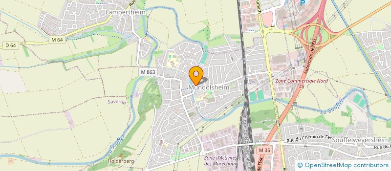 localisation de l'entreprise INDIVISION DELUARD MARTINE ET LAURENT  MUNDOLSHEIM