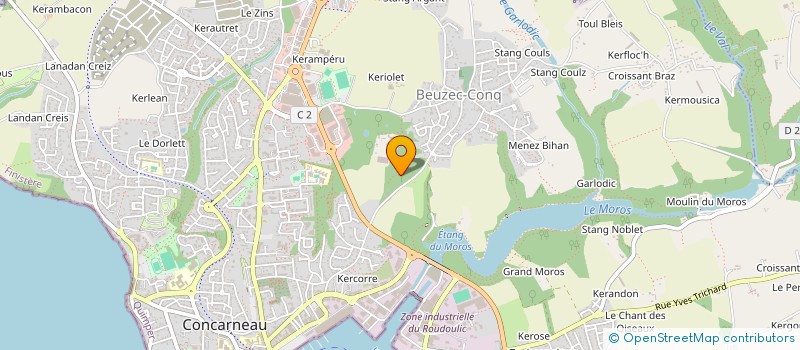 localisation de l'entreprise INDIVISION DERRIEN LOUIS ET JEANNINE  CONCARNEAU