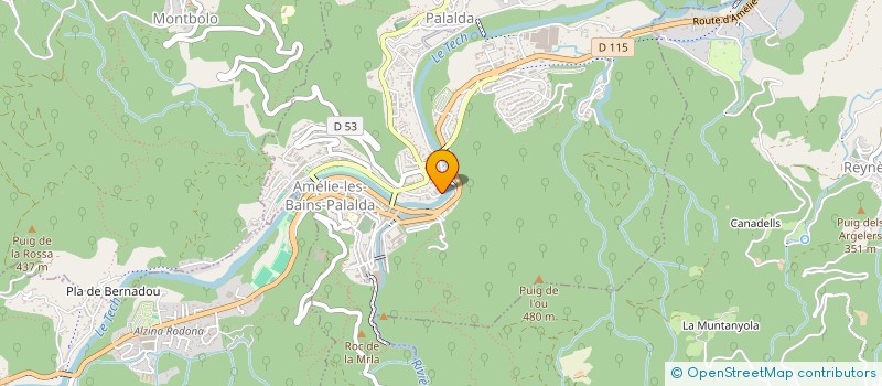 localisation de l'entreprise INDIVISION DI DIO PADOVAN  AMELIE-LES-BAINS-PALALDA