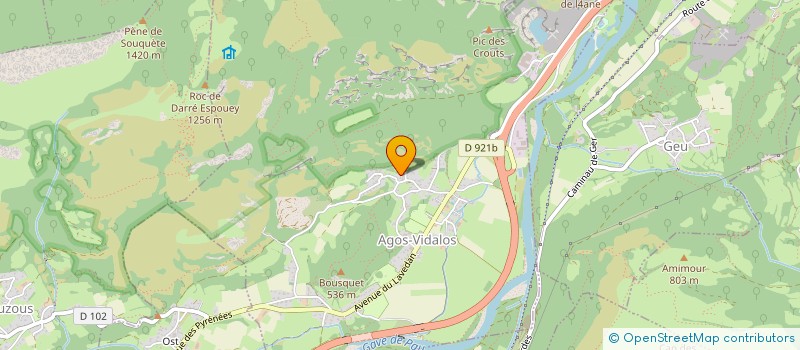 localisation de l'entreprise INDIVISION DONIS POUZEAUD  AGOS-VIDALOS