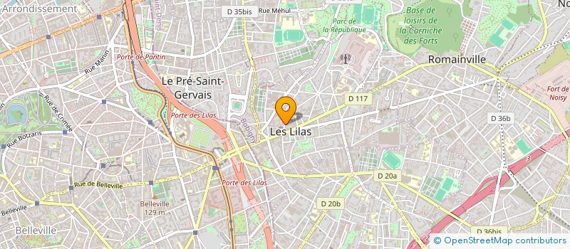 localisation de l'entreprise INDIVISION DRAPPIER DURET à LES LILAS