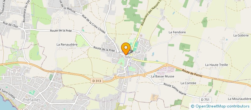 localisation de l'entreprise INDIVISION DROUET FLOUS à LA PLAINE-SUR-MER