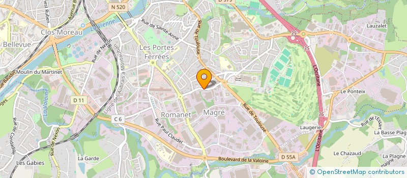localisation de l'entreprise INDIVISION DUTREIX à LIMOGES