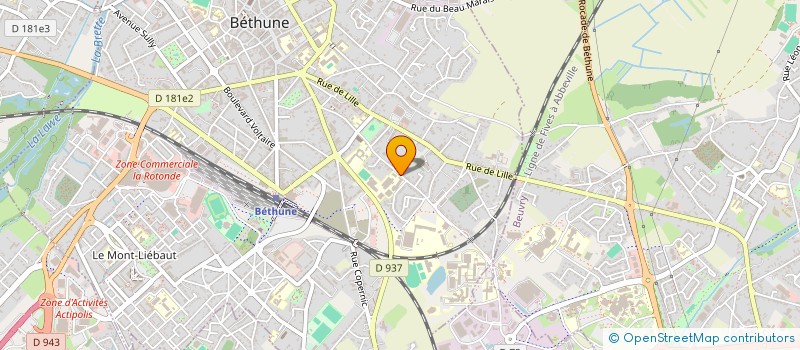 localisation de l'entreprise INDIVISION EGVM  BETHUNE