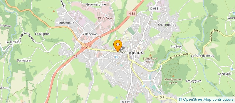 localisation de l'entreprise INDIVISION EYRAUD  YSSINGEAUX