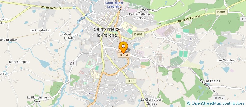 localisation de l'entreprise INDIVISION FABREGUE à SAINT-YRIEIX-LA-PERCHE