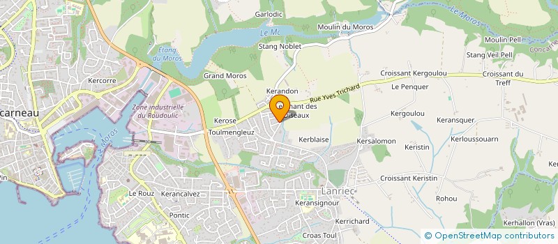 localisation de l'entreprise INDIVISION FAMILLE MEREAU  CONCARNEAU