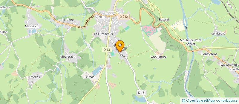 localisation de l'entreprise INDIVISION FAURE à AHUN