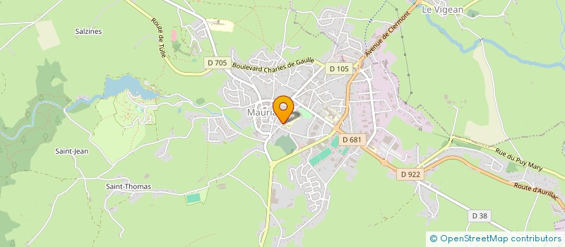 localisation de l'entreprise INDIVISION FENIES ET CHAVIGNIER à MAURIAC