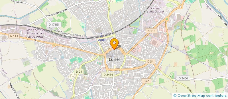 localisation de l'entreprise INDIVISION FONTANILLES MARTIN  LUNEL