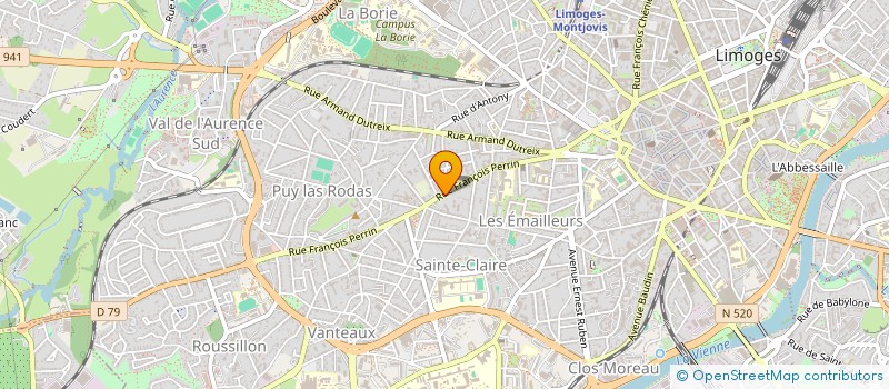 localisation de l'entreprise INDIVISION FOURGEAUD VERGNAUD à LIMOGES