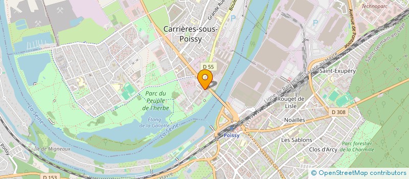 localisation de l'entreprise INDIVISION FOURNIER - CAILLAUD  CARRIERES-SOUS-POISSY